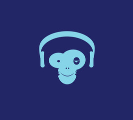 Music Monkey Logo Illustrator Design