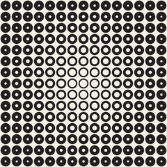 Abstract black and white pattern background. Seamless geometric circle halftone. Stylish modern texture..