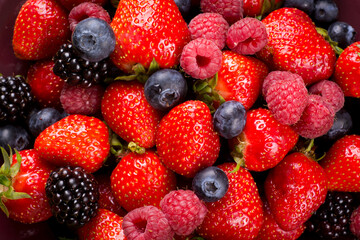 Soft fruits on plate