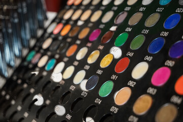 Different cosmetics in modern shop