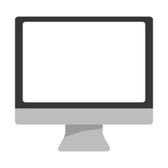monitor computer icon over white background. vector illustration