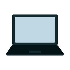laptop computer icon over white background. vector illustration