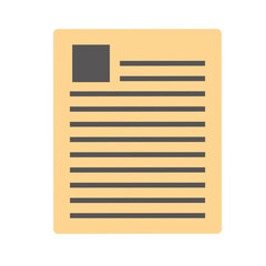 document page icon over white background. vector illustration