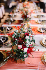 Admirable prepeared in italian style banquet table