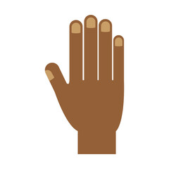 Human hand icon over white background. vector illustration