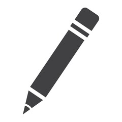Pencil solid icon, Education and school, vector graphics, a filled pattern on a white background, eps 10.