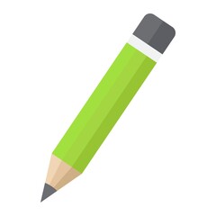 Pencil flat icon, Education and school, vector graphics, a colorful solid pattern on a white background, eps 10.