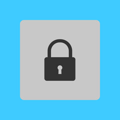 Lock icon. User login or authenticate icon.  Flat design style. 