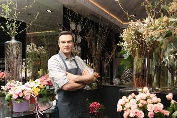 Crédence de cuisine en verre imprimé Fleuriste Beau fleuriste en fleuriste