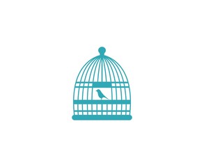 Bird in cave cage logo