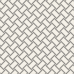 Crosshatch vector seamless geometric pattern. Crossed graphic rectangles background. Checkered motif. Seamless black and white texture of crosshatched lines.