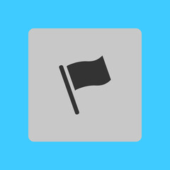 Flag icon. Location marker symbol. Flat design style.