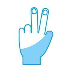 human hand icon over white background. vector illustration