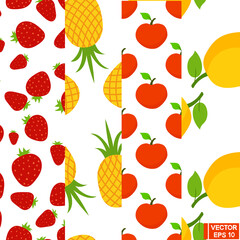 Seamless patterns with fruit set
