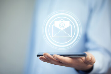 Concept of sending message wireless using tablet