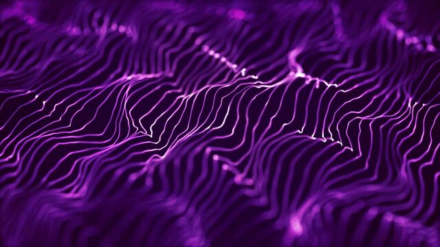 elegant abstract waving string lines motion background seamless loop