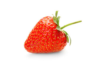 Ripe strawberry on white background