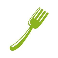 fork icon over white background. vector illustration