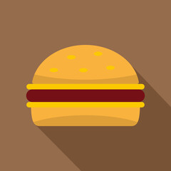 Cheeseburger icon, flat style