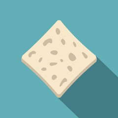 Tofu fresh block icon, flat style