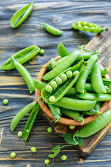Green pea pods.