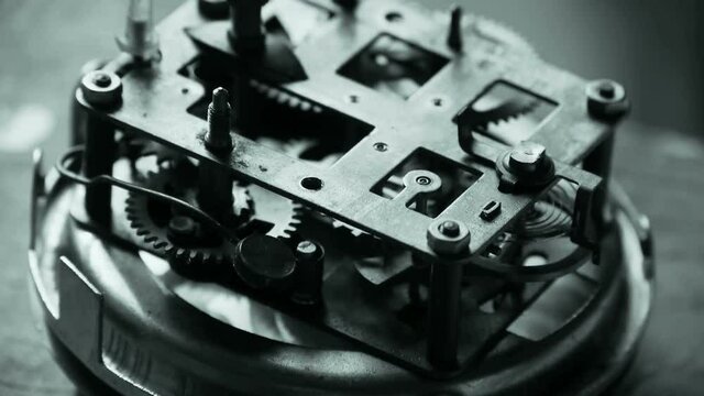 internal structure of Watch,bearings,gears.