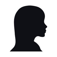 human head icon over white background. vector illustration