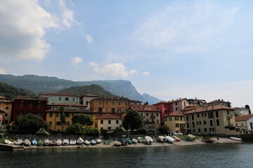 Fototapeta na wymiar Mandello del Lario on Lake Como, Lombardy Italy