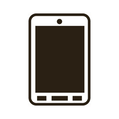 cartoon smartphone technology communication call vector illustration