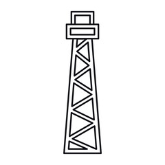 electric tower icon over white background. vector illustration