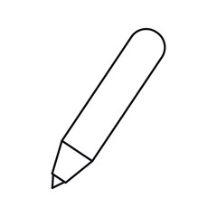 pencil utensil icon over white background. vector illustration