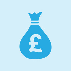Pound GBP currency symbol. Flat design style. 