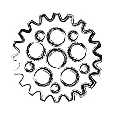 bike gear icon over white background. vector illustration