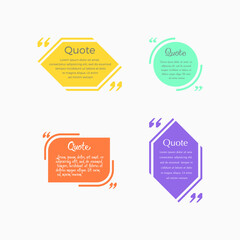 Quote blank template. Design elements, shapes business card template, information, text. Quote template for your design .