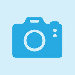 Photo camera symbol. DSLR camera sign icon. Digital camera. Flat design style. 