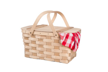 Picnic basket and table cloth
