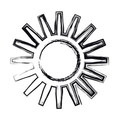 sun icon over white background. vector illustration