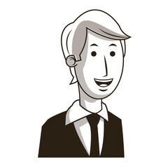 business man manager cartoon character image vector illustration