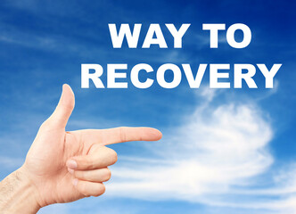 Male hand making shooting gesture isolated on white