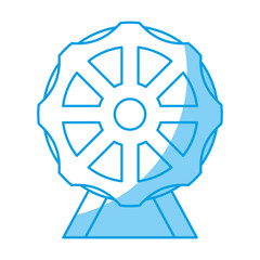 ferris wheel icon over white background. vector illustration