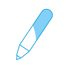pencil utensil icon over white background. vector illustration