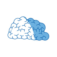 human brain think creativity image vector illustration