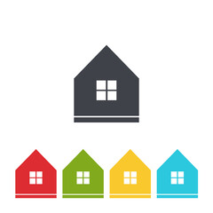 House icon set Real estate logo template vector image