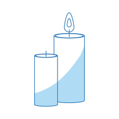 merry christmas candles bow decoration elegance icon vector illustration