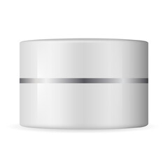 3d white realistic cosmetic package icon empty tubes on white background vector illustration. Cosmetic bottle, Container for cream, foams and other cosmetics. Realistic white plastic bottle for cream