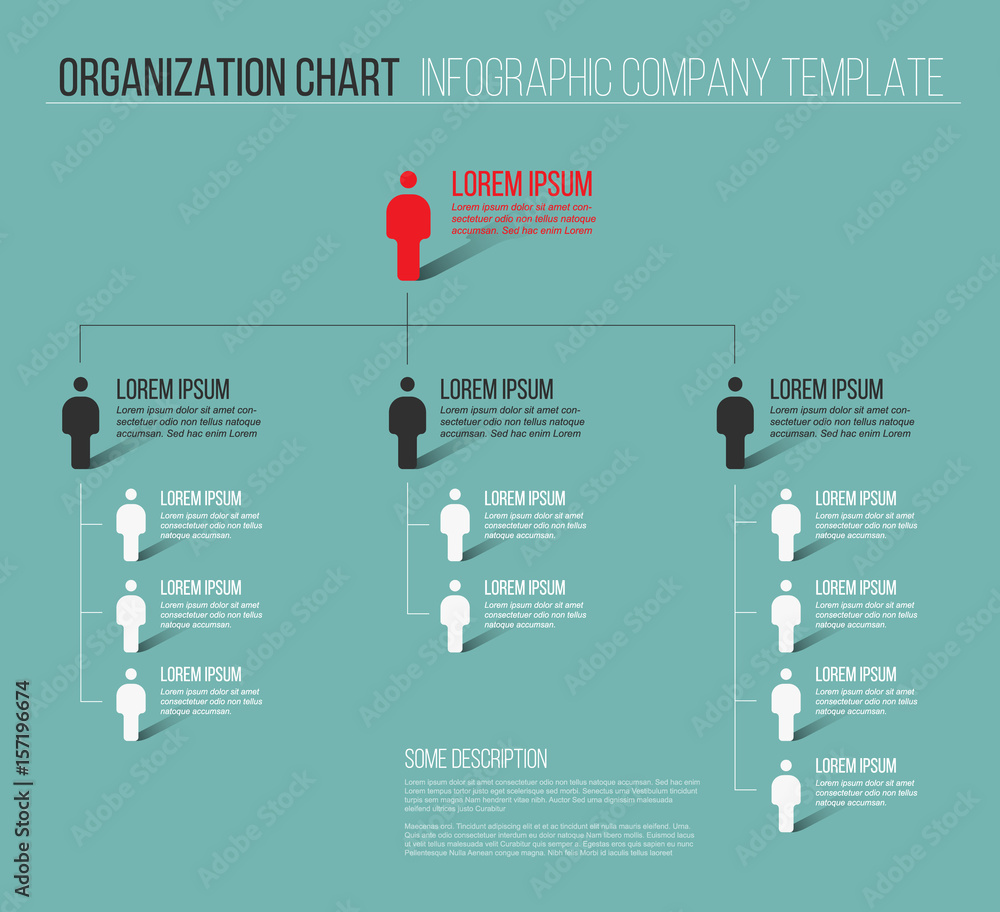 Poster minimalist hierarchy 3d chart