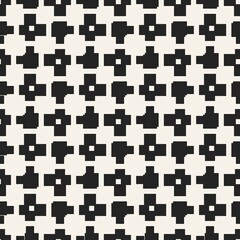 Abstract concept vector monochrome geometric pattern. Black and white minimal background. Creative illustration template. Seamless stylish texture. For wallpaper, surface, web design, textile, decor.