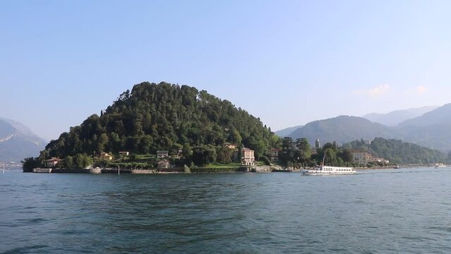 View to Bellagio at Lake Como in summer, Lombardy Italy 