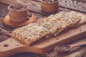 Healthy biscuits with grains and seeds