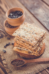 Healthy biscuits with grains and seeds